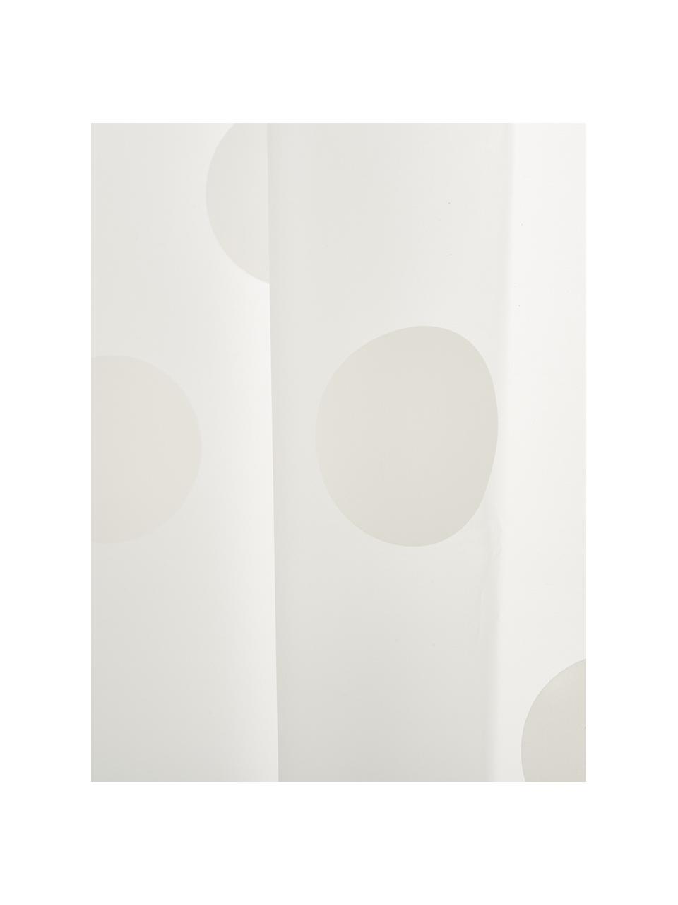 Krátký sprchový závěs s puntíky Golf, Bílá, šedá, Š 180 cm, D 180 cm