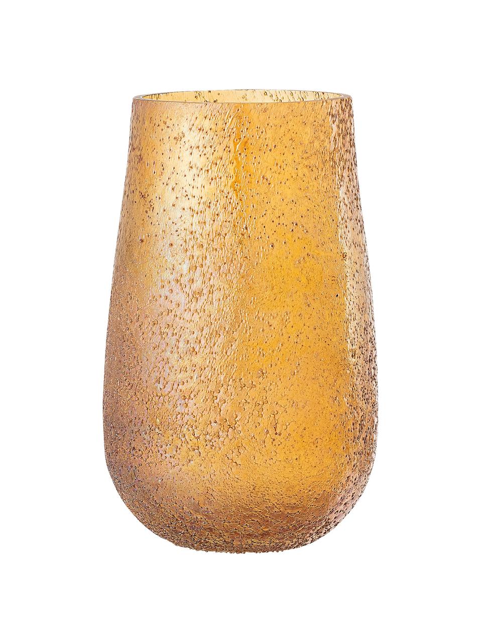 Jarrón pequeño de vidrio Rink, Vidrio, Naranja, Ø 10 x Al 16 cm