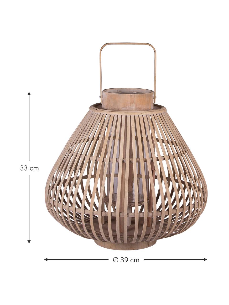 Farolillo de bambú Sahara, Estructura: bambú, madera, Bambú, transparente, Ø 39 x Al 33 cm