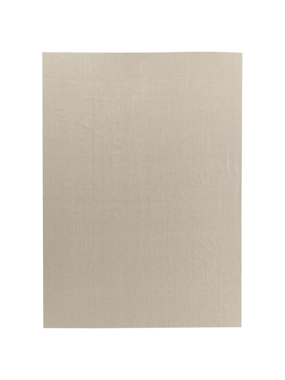 Linnen tafelkleed Heddie in beige, 100% linnen, Beige, Voor 4 - 6 personen (B 145 x L 200 cm)