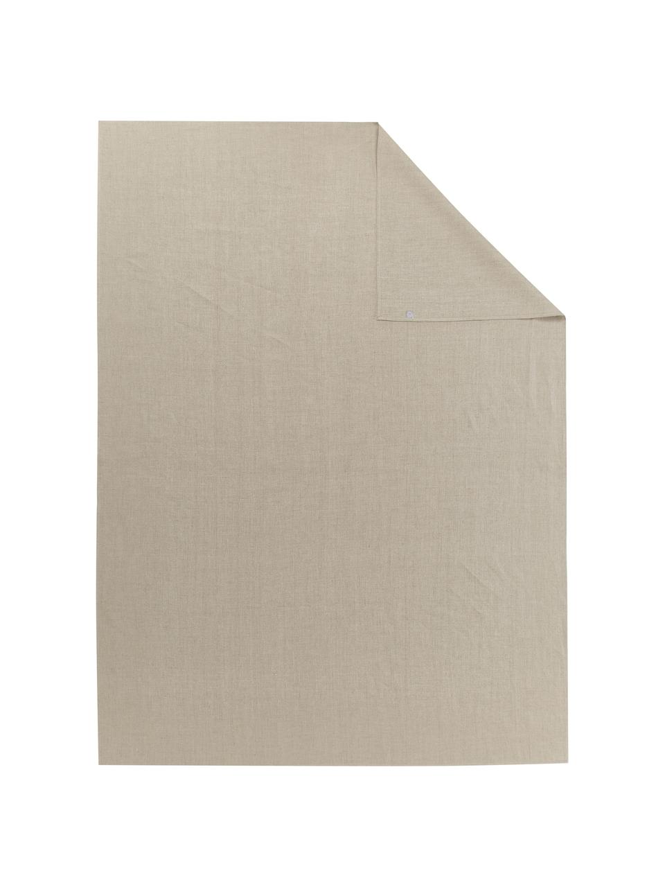 Linnen tafelkleed Heddie in beige, 100% linnen, Beige, Voor 4 - 6 personen (B 145 x L 200 cm)