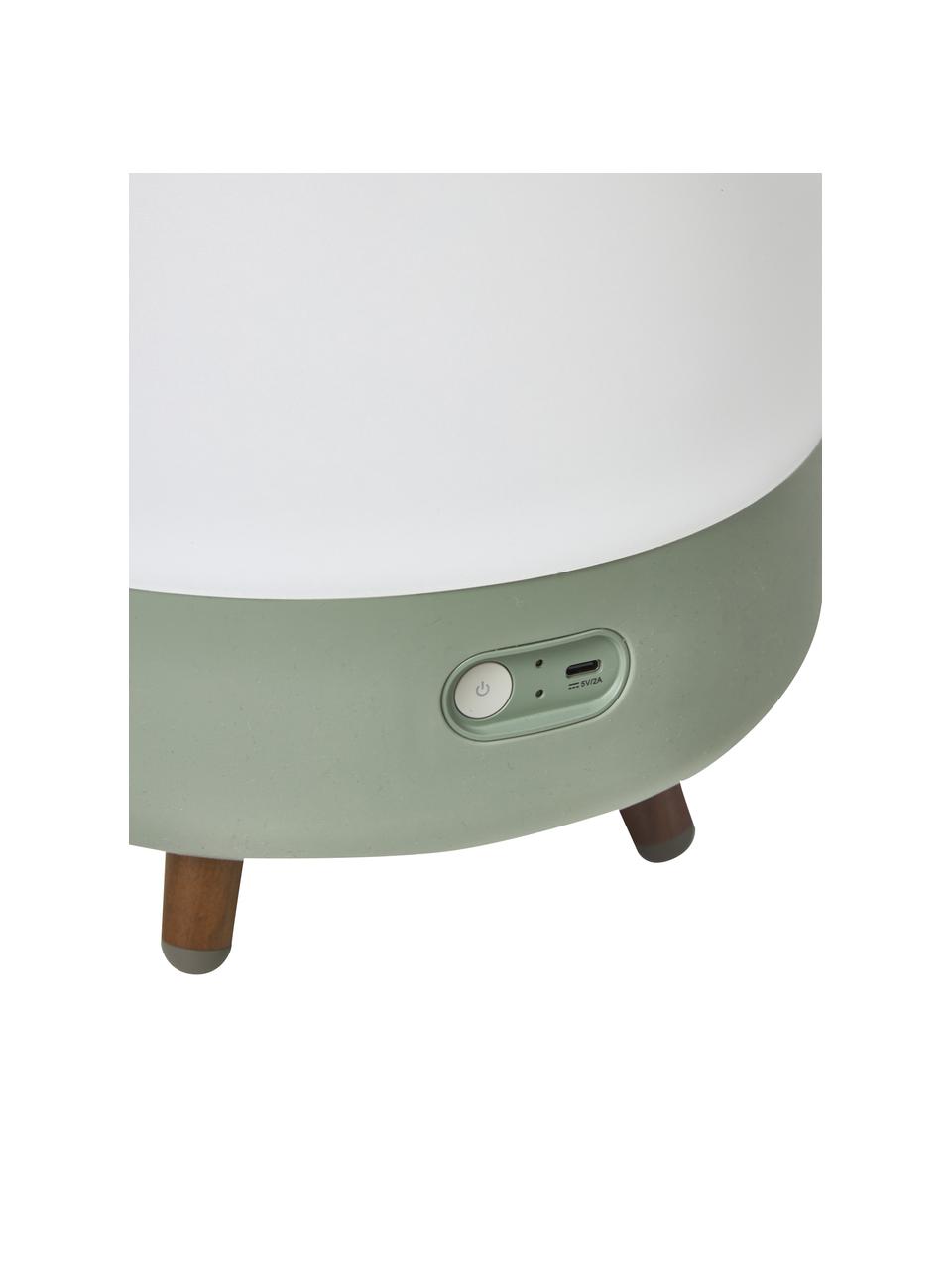 Přenosná venkovní stmívatelná stolní LED lampa Lite-up, Olivově zelená, Ø 29 cm, V 40 cm
