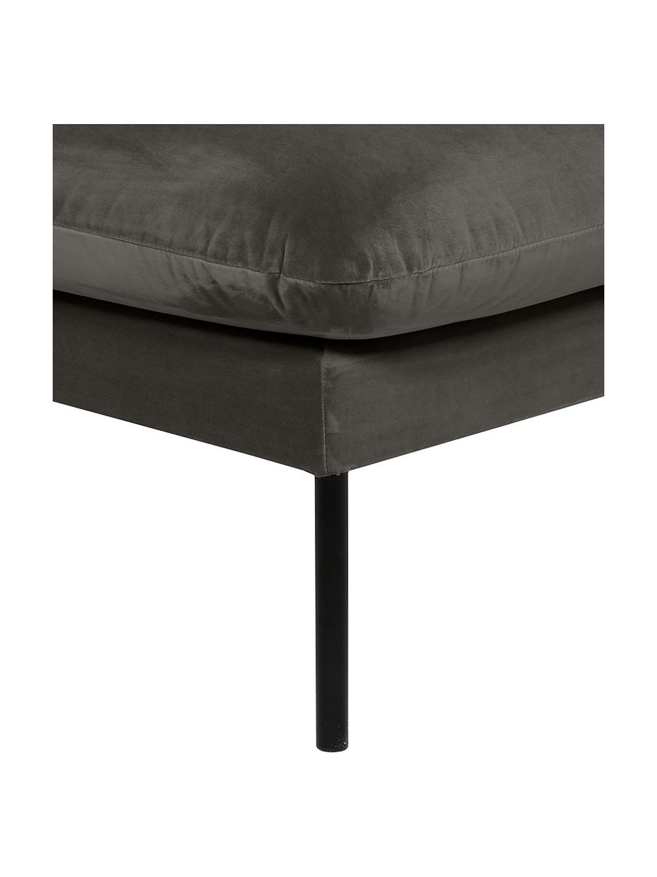 Sametová podnožka Moby, Taupe, Š 78 cm, H 78 cm