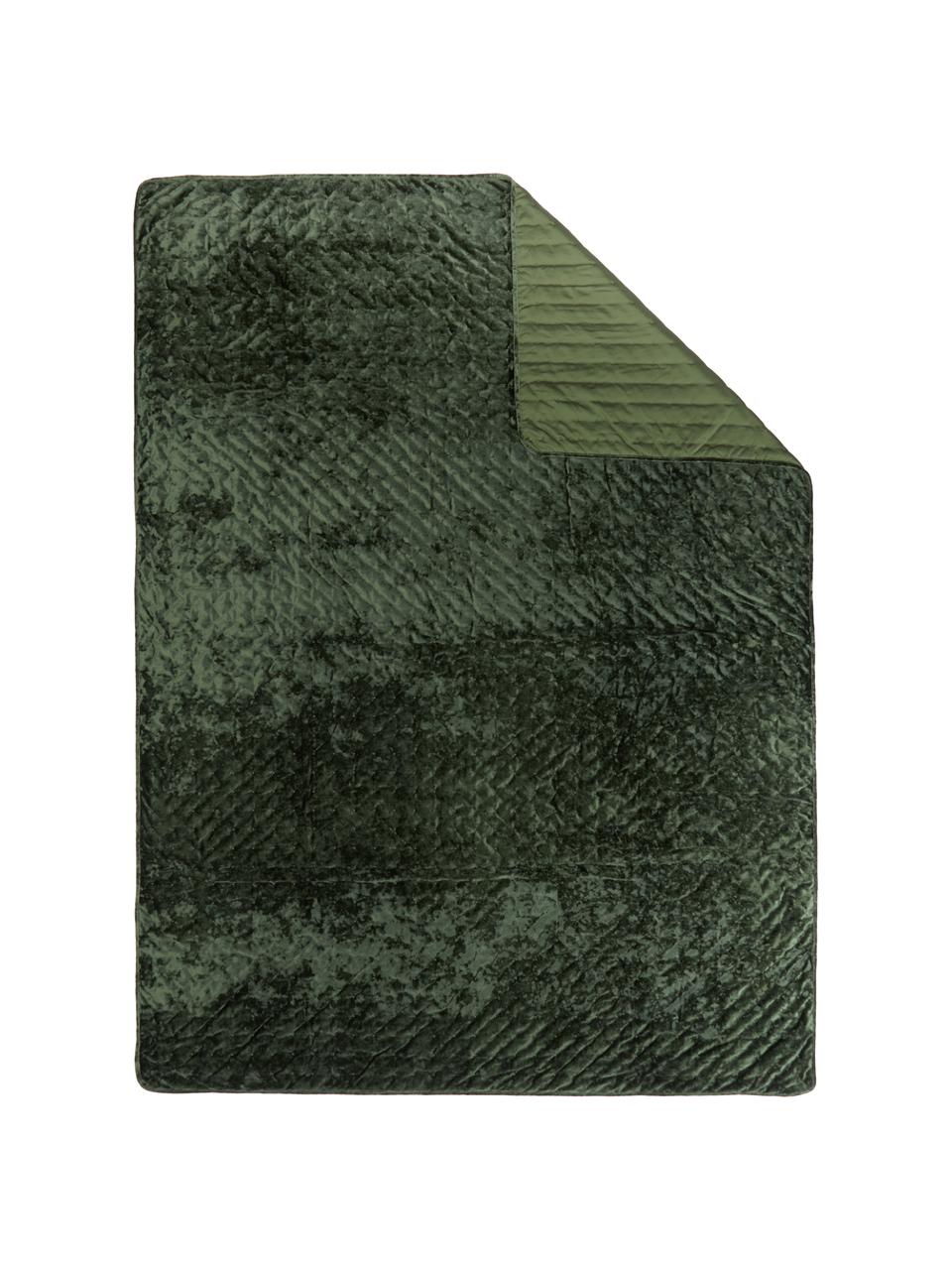 Samt-Tagesdecke Enid, Samt (100 % Polyester)
Öko-Tex Standard 100, Klasse 1, Dunkelgrün, B 180 x L 250 cm (für Betten bis 140 x 200 cm)