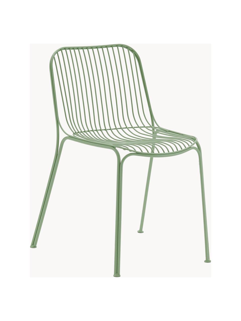 Zahradní židle Hiray, Pozinkovaná lakovaná ocel, Šalvějově zelená, Š 53 cm, V 55 cm