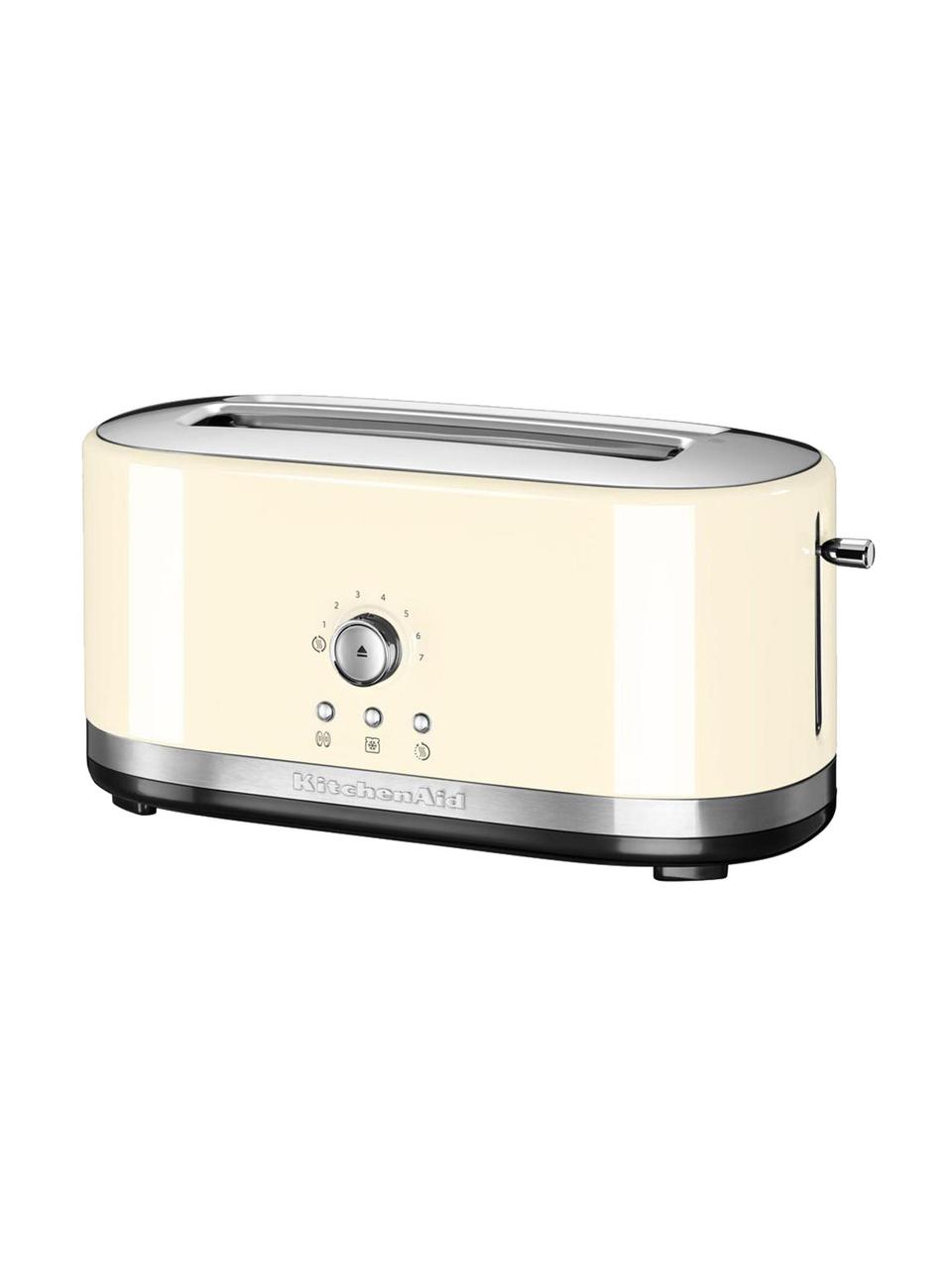 Langschlitz-Toaster KitchenAid, Gehäuse: Aluminiumdruckguss, Edels, Cremefarben, B 42 x H 20 cm