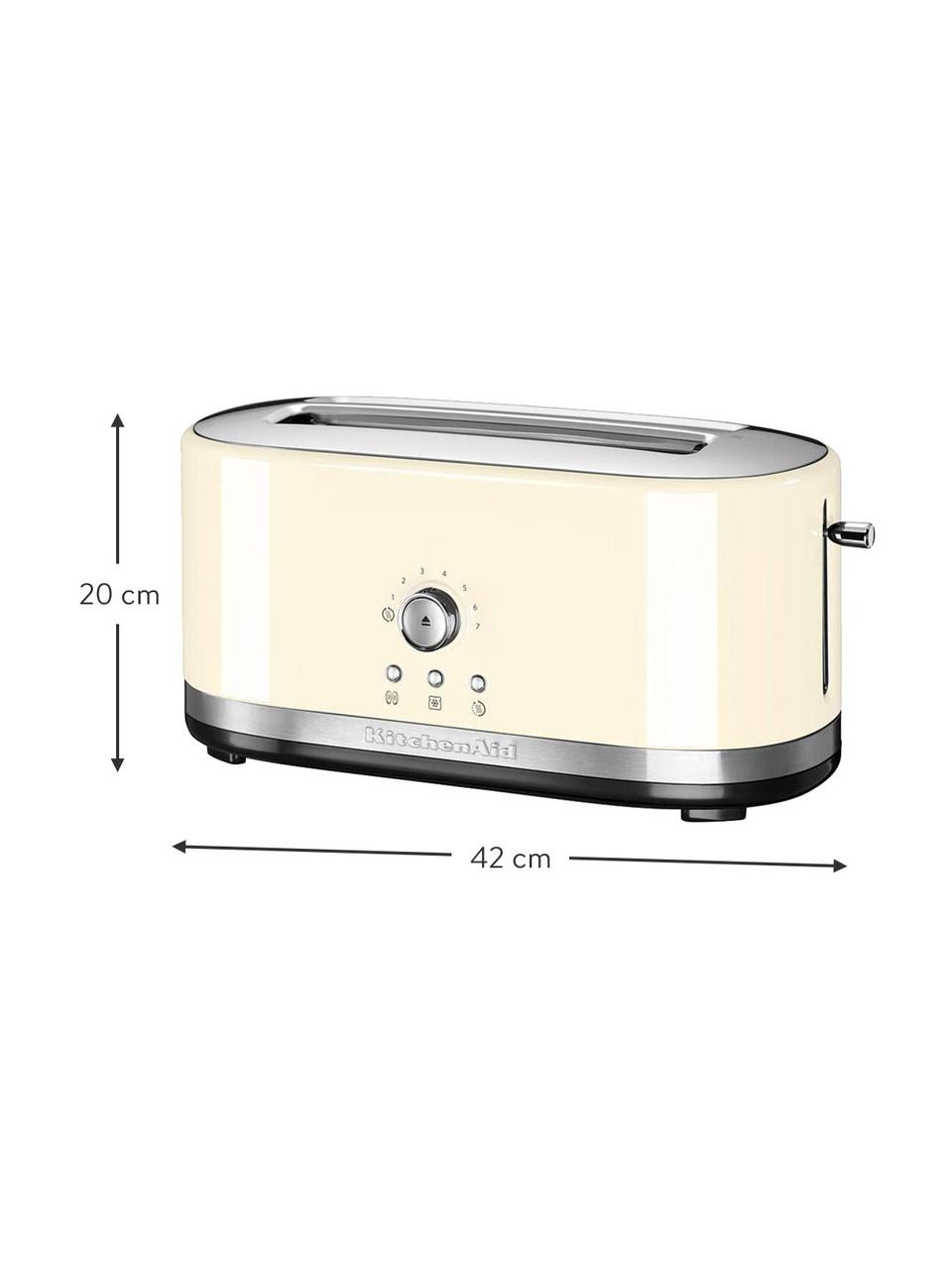 Tostapane a lunghe fessure KitchenAid, Color crema, Larg. 42 x Alt. 20 cm