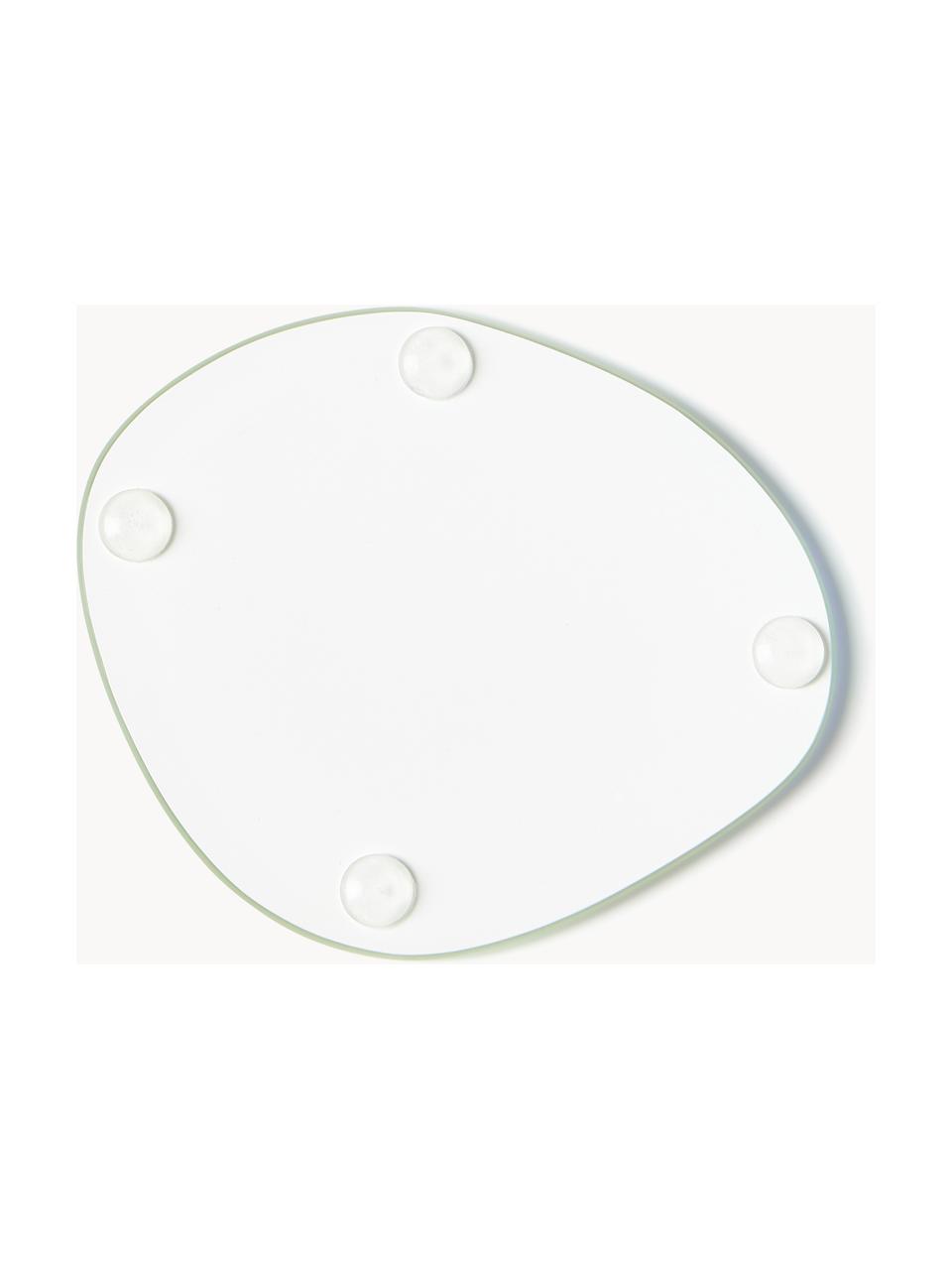 Asymmetrische onderzetters Lio, set van 4, Glas, Meerkleurig, iriserend, B 11 x L 11 cm