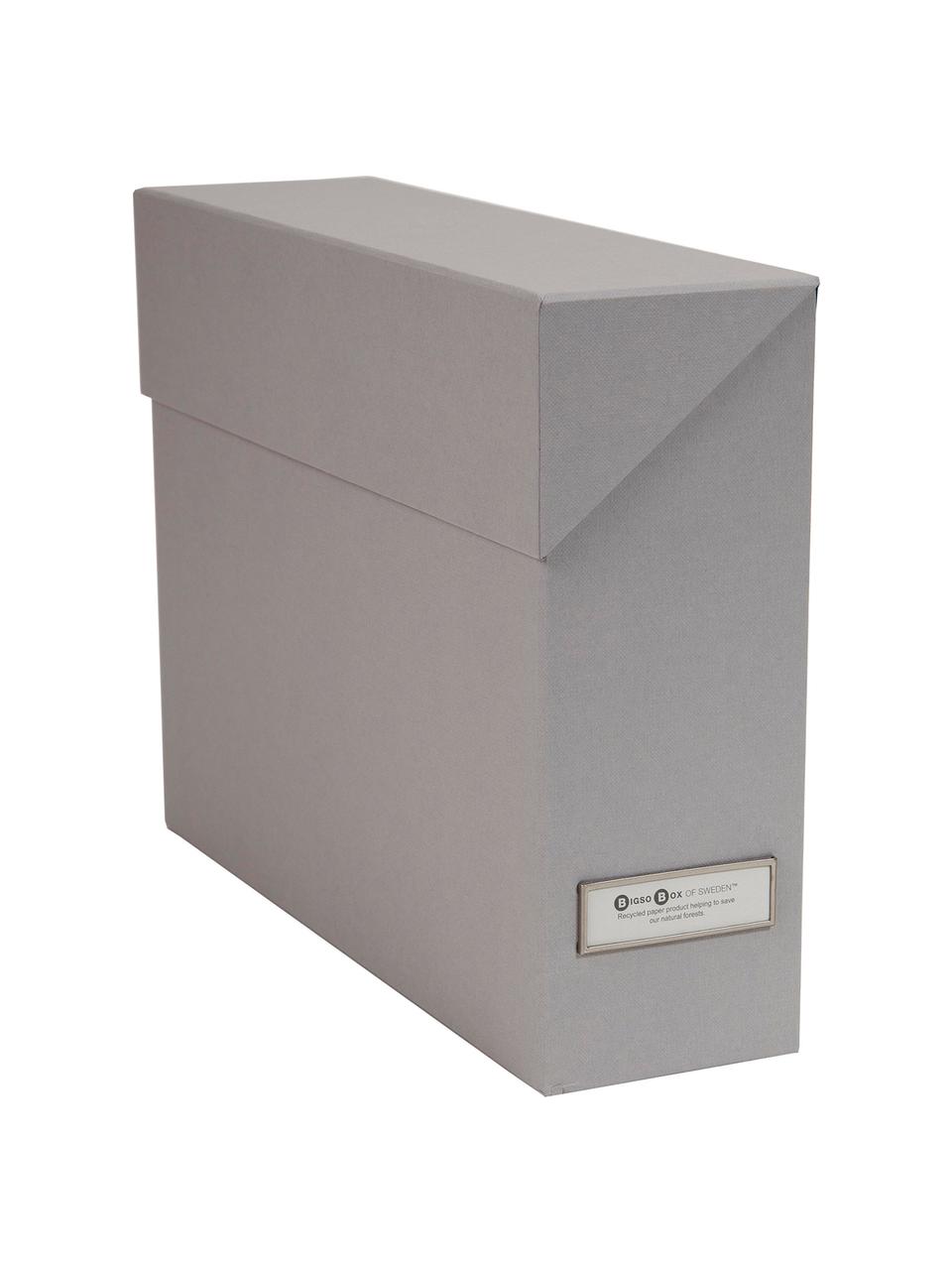 Archivador Lovisa, 13 pzas., Organizador: cartón laminado, Tejido gris, An 33x Al 24 cm