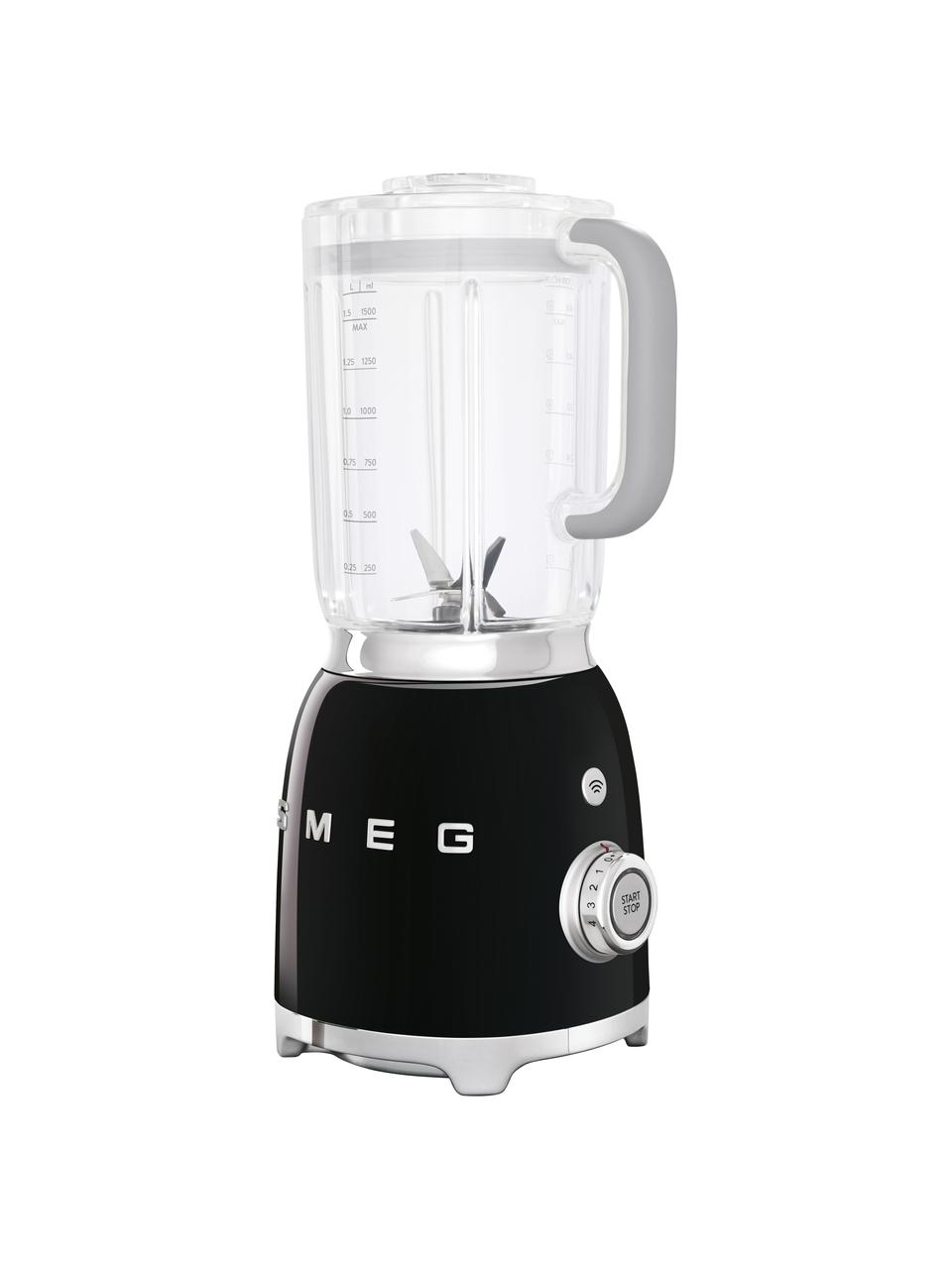 Standmixer 50's Style, Gehäuse: Aluminiumdruckguss, lacki, Schwarz, glänzend, B 20 x H 40 cm