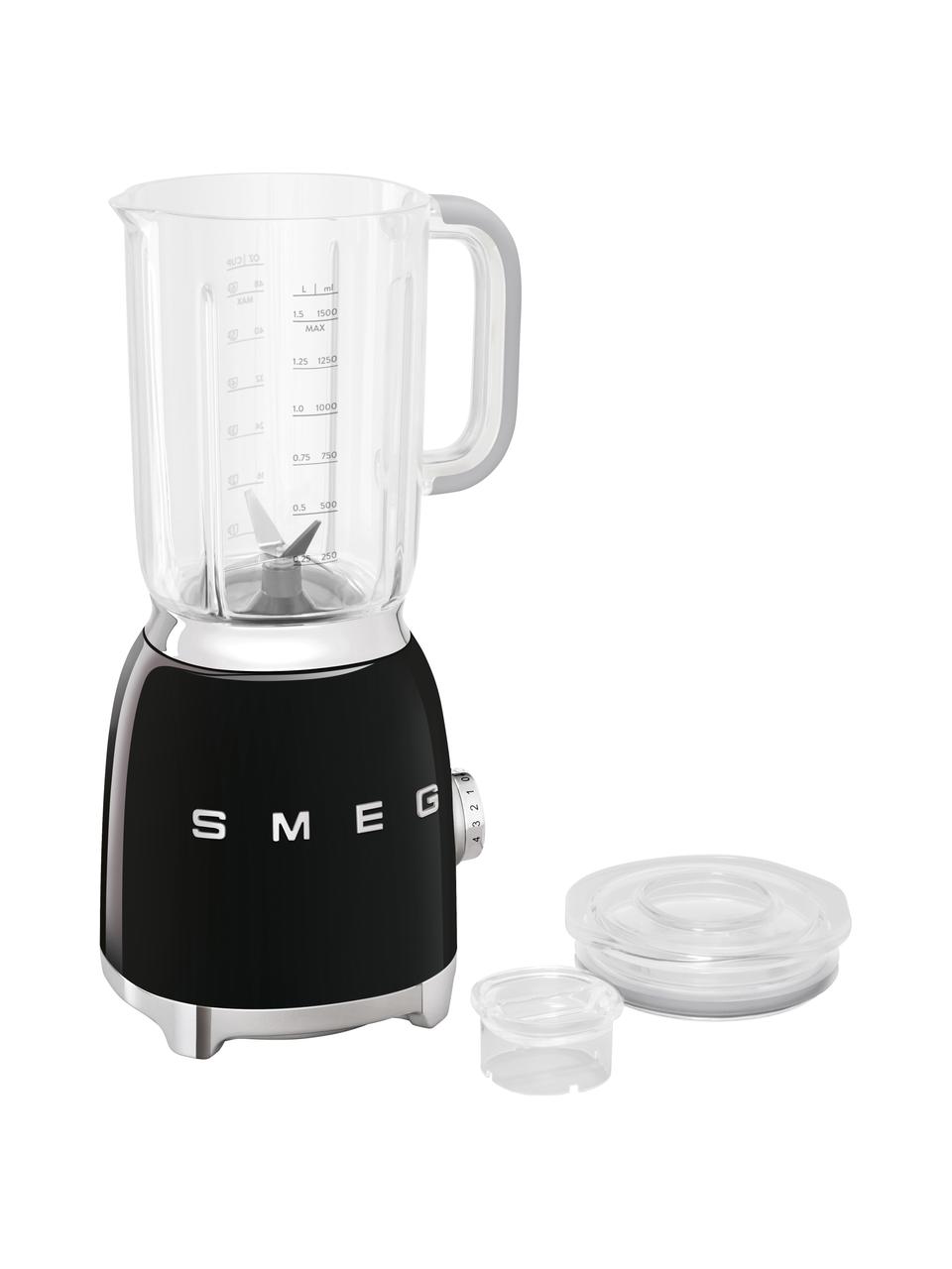 Standmixer 50's Style, Gehäuse: Aluminiumdruckguss, lacki, Schwarz, glänzend, B 20 x H 40 cm
