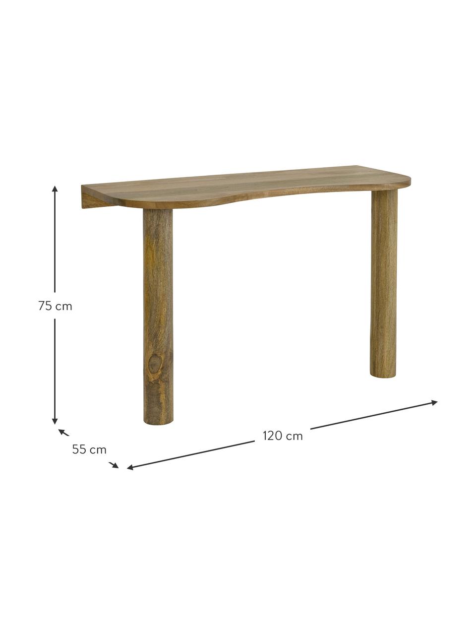 Konzolový stolík z mangové dreva Grow, Mangové drevo, Mangové drevo, Š 120 x V 75 cm