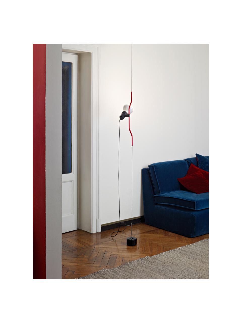 Hanglamp Parentesi, Gecoat staal, Rood, Ø 11 x H 61 cm