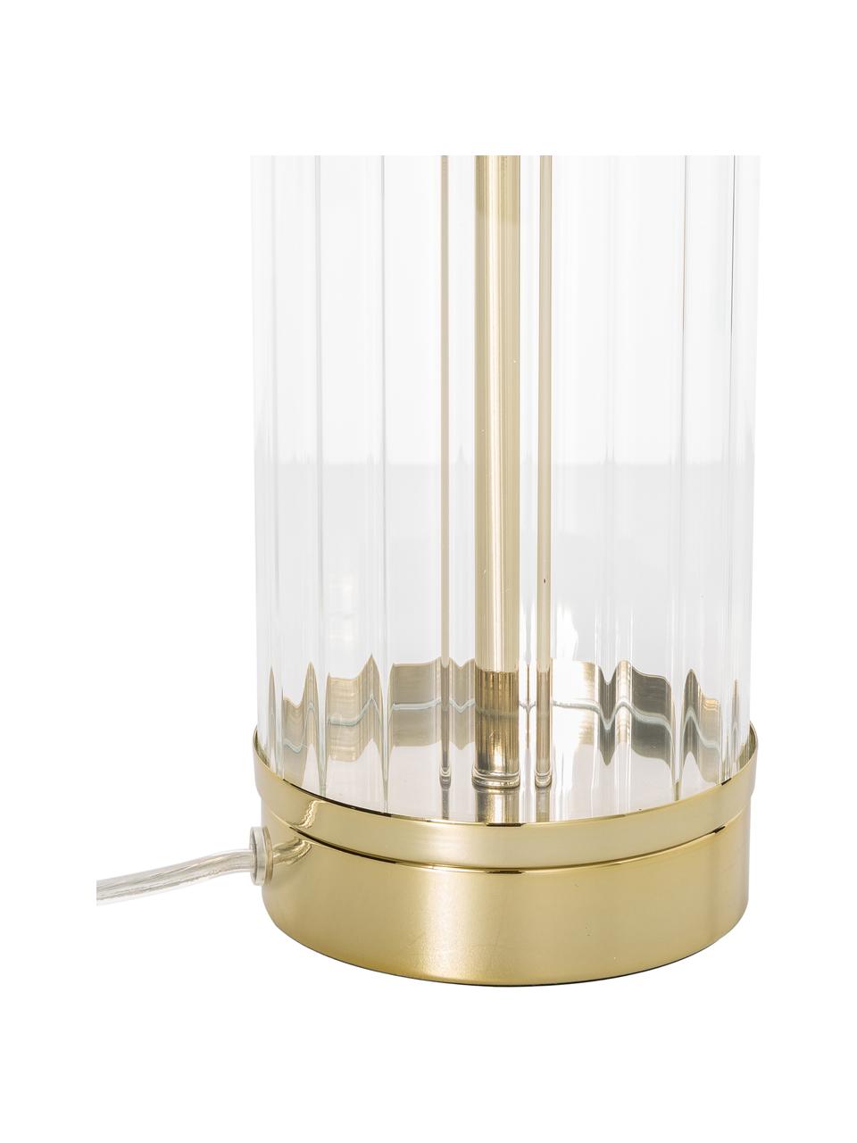 Grande lampe à poser blanc doré Gabor, Blanc, couleur dorée, Ø 35 x haut. 64 cm