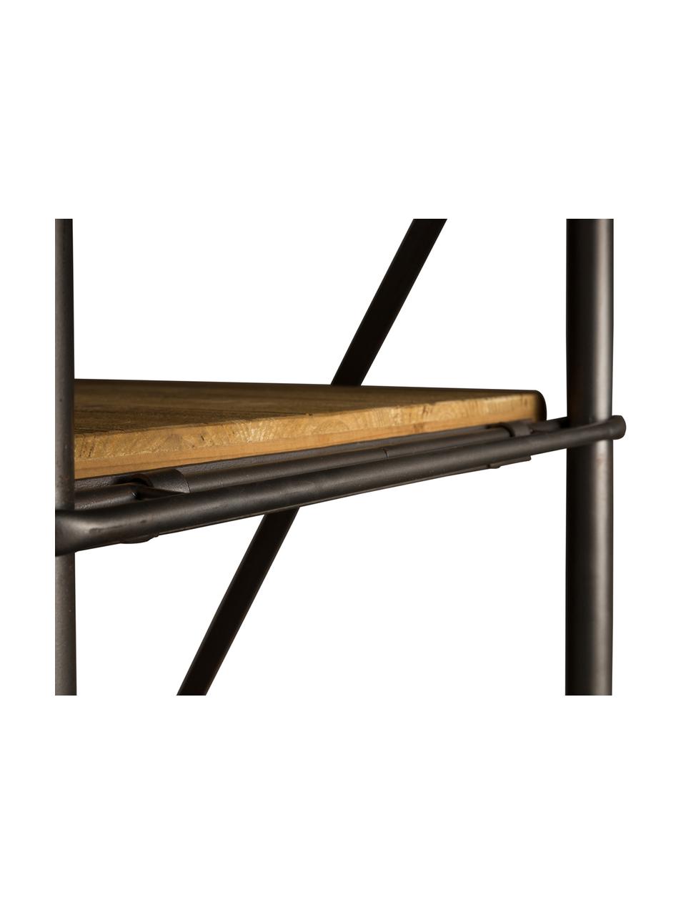 Wandkast Iron, Frame: Metaal, poedercoating, Sparrenhout, zwart, 100 x 200 cm