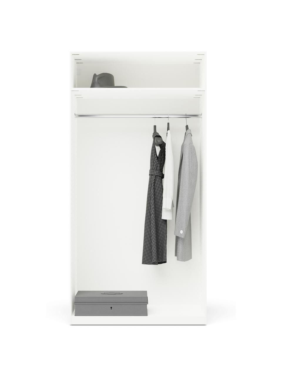 Armoire modulaire à portes battantes Leon, largeur 100 cm, plusieurs variantes, Blanc, Basic Interior, hauteur 200 cm