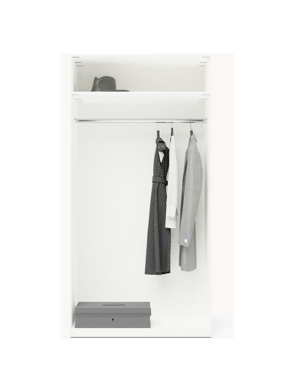 Modularer Drehtürenschrank Leon, 100 cm Breite, mehrere Varianten, Korpus: Spanplatte, melaminbeschi, Weiss, Classic Interior, B 100 x H 236 cm