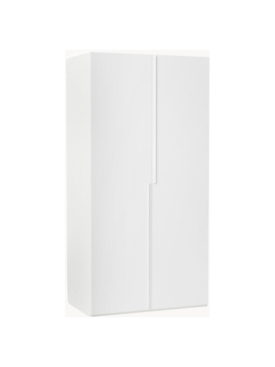 Armario modular Leon, 2 puertas (100 cm), diferentes variantes, Estructura: tablero aglomerado revest, Blanco, Interior Premium (An 100 x Al 236 cm)