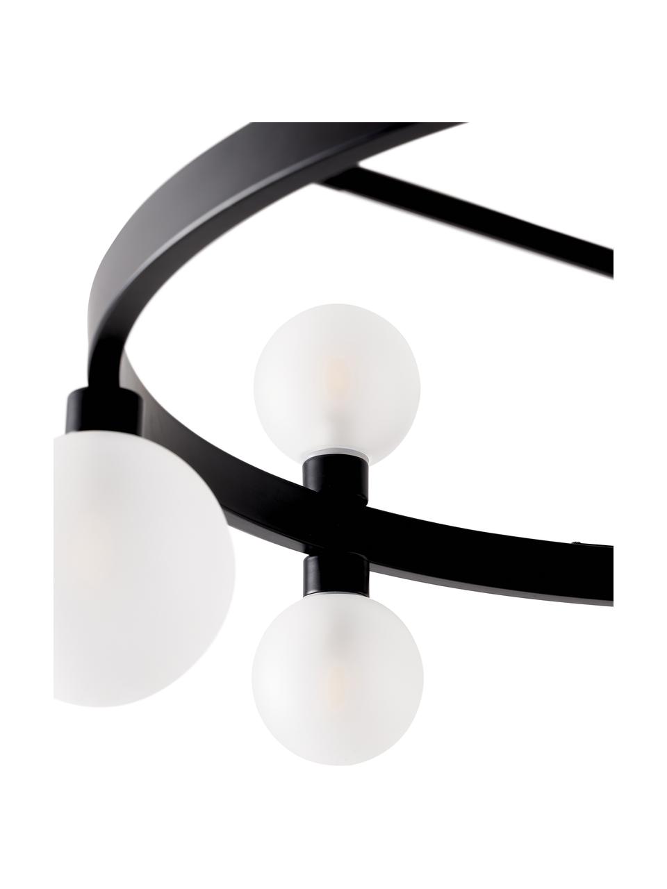 Stropná lampa Aglaia, Čierna, biela, Ø 86 x V 50 cm