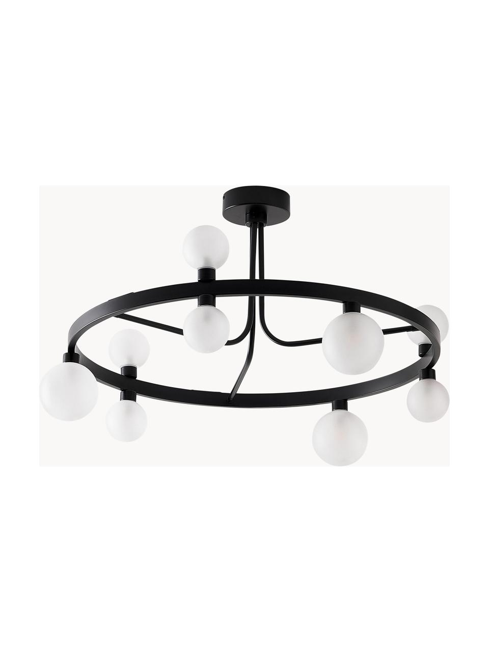 Plafondlamp Aglaia, Zwart, wit, Ø 86 x H 50 cm