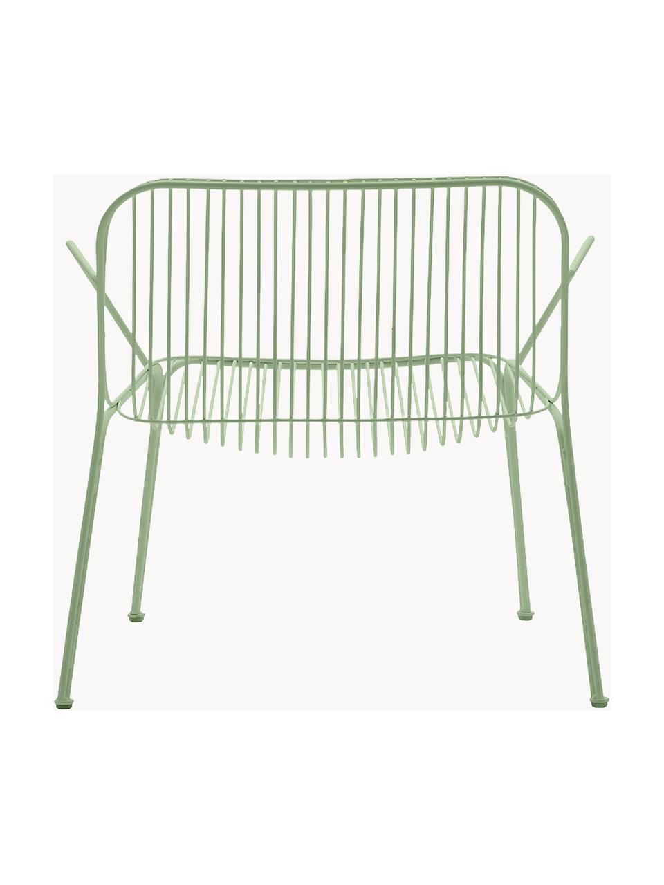 Sillón para exterior Hiray, Acero galvanizado pintado, Verde salvia, An 73 x F 65 cm