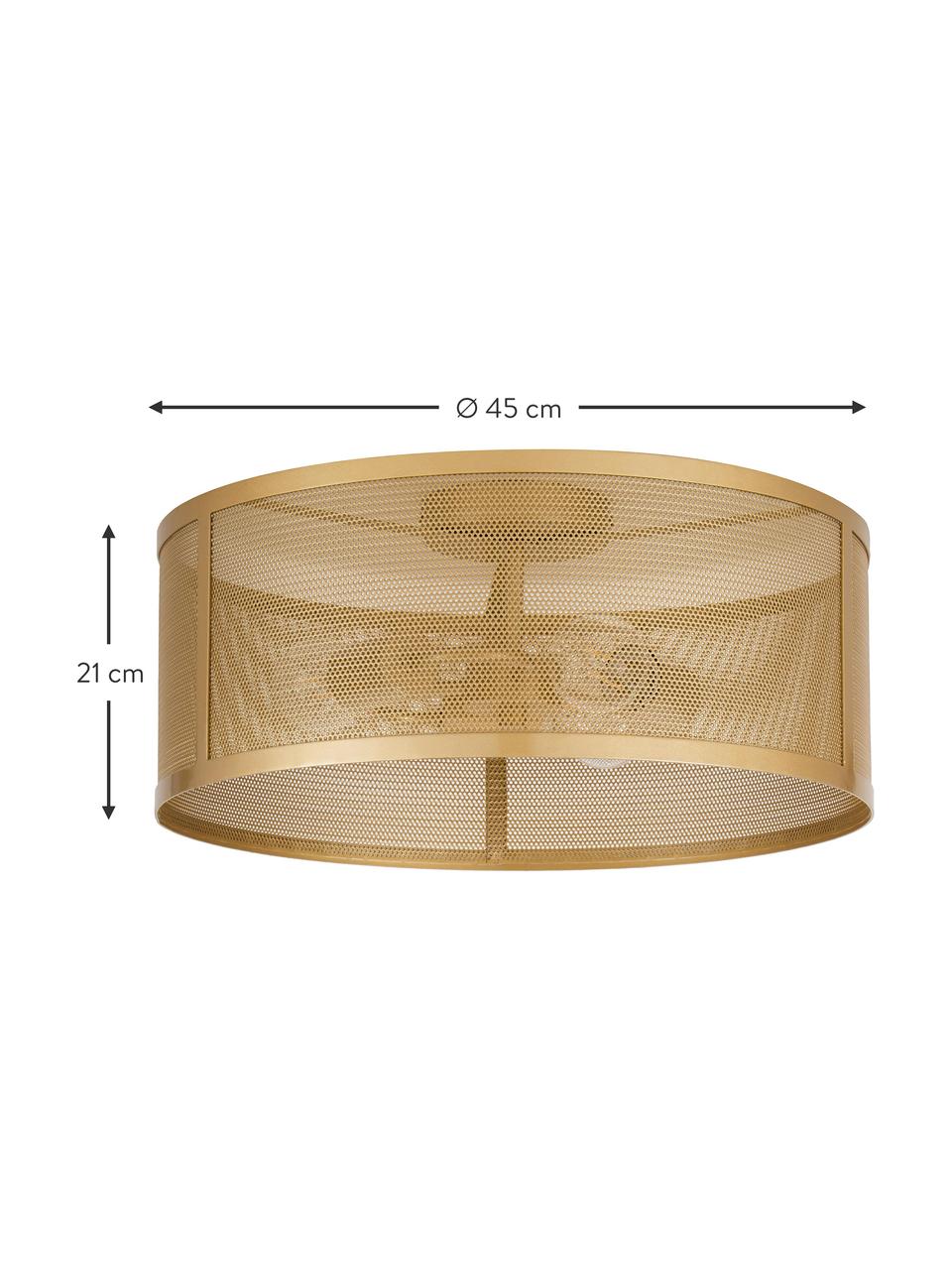 Lampa sufitowa z metalu Goldy, Odcienie złotego, Ø 45 x W 21 cm