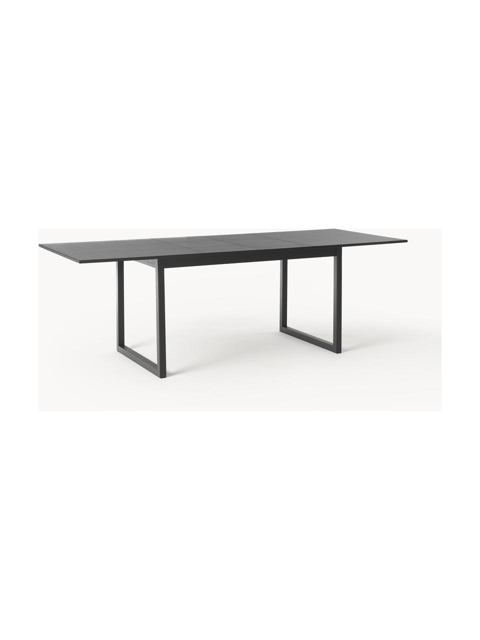 Rozkládací jídelní stůl Calla, různé velikosti, Dubové dřevo, černě lakované, Š 120/160 cm, H 90 cm