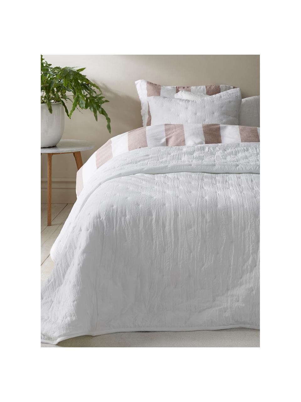 Gesteppte Tagesdecke Wida in Weiß, 100% Polyester, Weiß, B 150 x L 250 cm (für Betten bis 100 x 200)