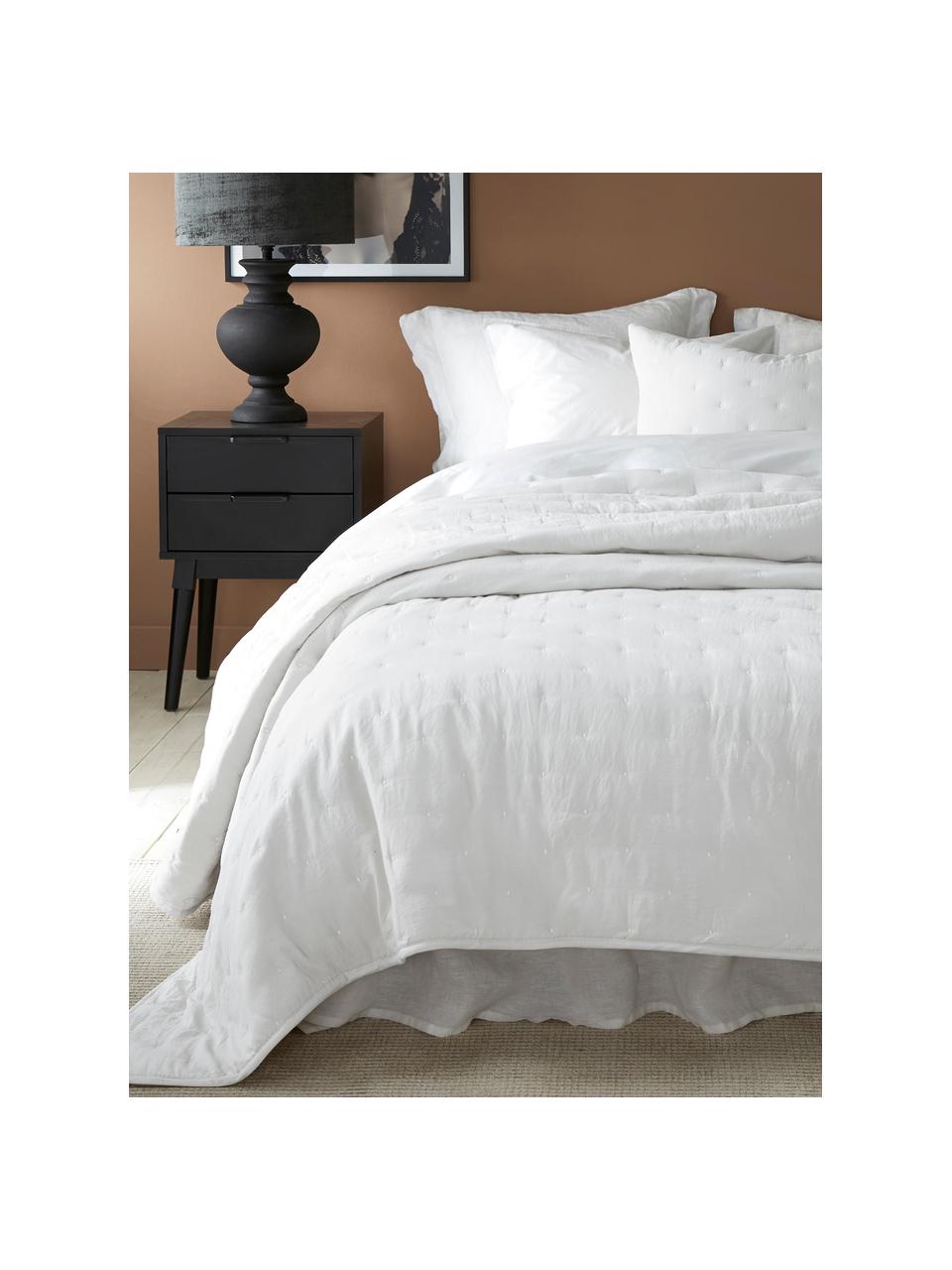 Couvre-lit blanc matelassé Wida, 100 % polyester, Blanc, larg. 260 x long. 260 cm (pour lits jusqu'à 200 x 200 cm)