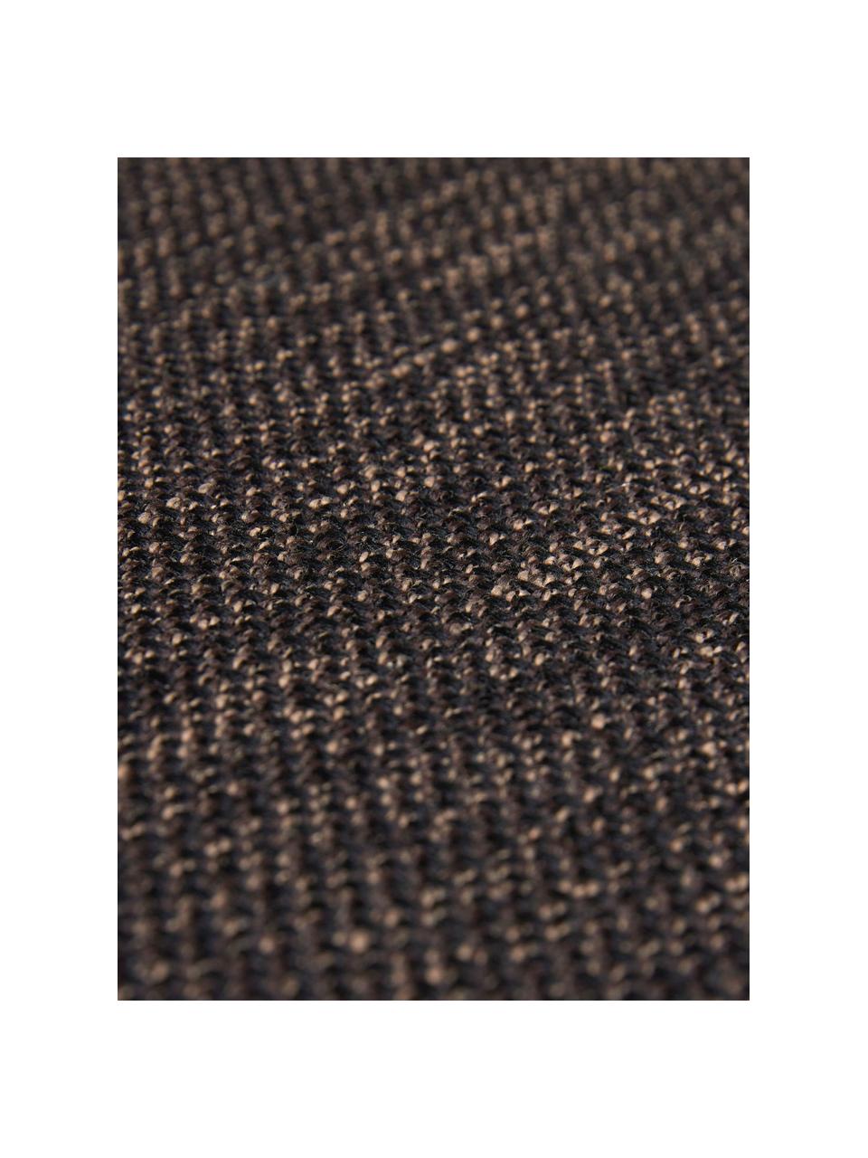 Gestoffeerde kruk Silo, Bekleding: 10% acrylstof, 90% polyes, Frame: gecoat staal, Geweven stof donkerbruin, zwart, Ø 41 x H 45 cm
