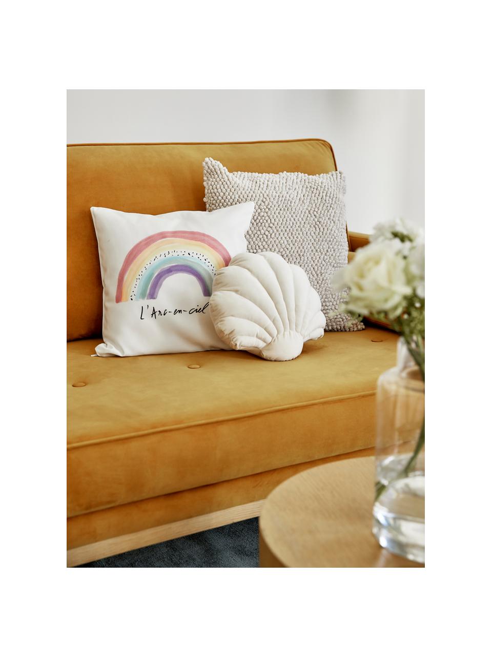 Funda de cojín de diseño Kera Till Rainbow, Algodón, Blanco, multicolor, Cama 180/200 cm (270 x 280 cm)