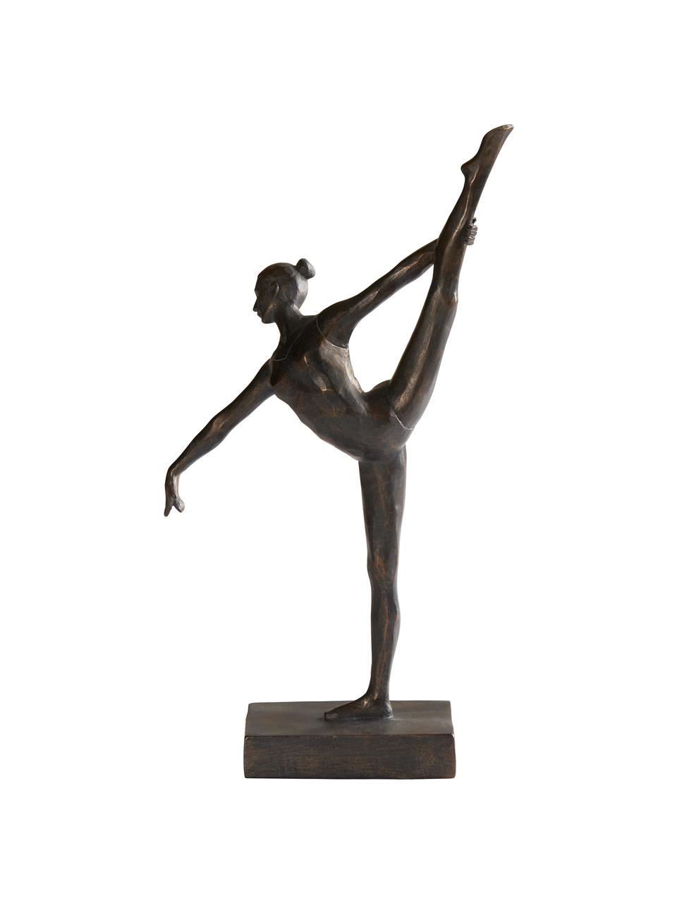 Dekorace s antickou úpravou Dancer, Polyresin kovového vzhledu, Černá, Š 17 cm, V 32 cm
