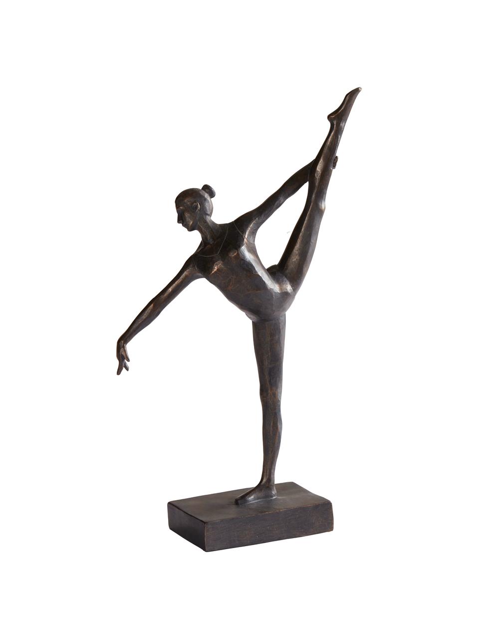 Dekoracja z antycznym wykończeniem Dancer, Tworzywo sztuczne o wyglądzie metalu, Czarny, S 17 x W 32 cm