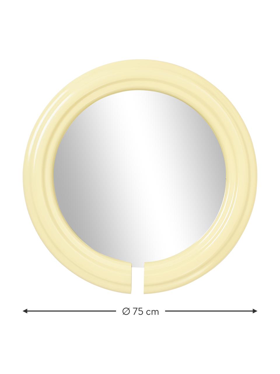 Kulaté nástěnné zrcadlo Mael, Žlutá, Ø 75 cm