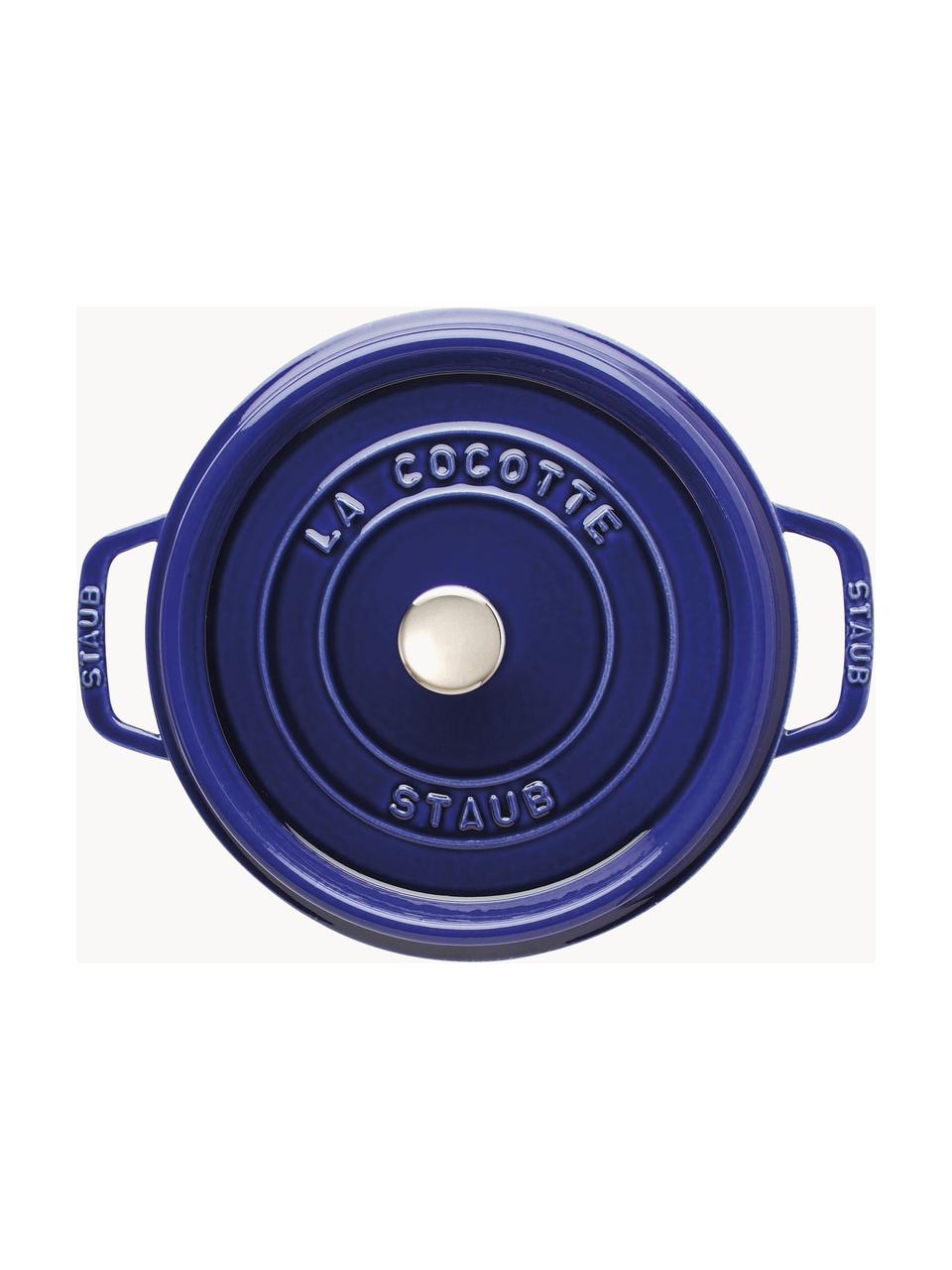 Casseruola rotonda in ghisa La Cocotte, Ghisa smaltata, Blu elettrico, argentato, Ø 24 x Alt. 15 cm, 3,8 l