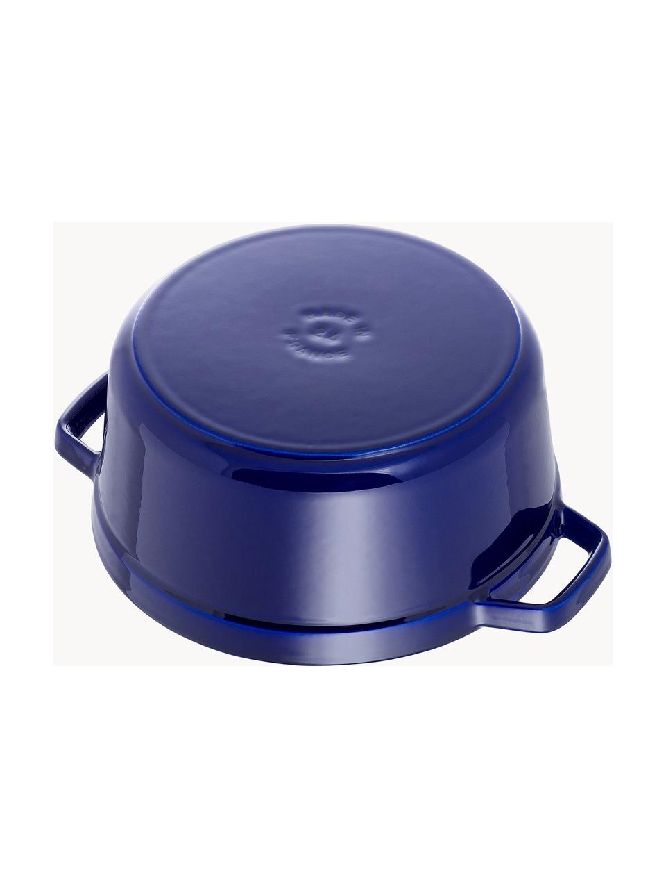 Casseruola rotonda in ghisa La Cocotte, Ghisa smaltata, Blu elettrico, argentato, Ø 24 x Alt. 15 cm, 3,8 l