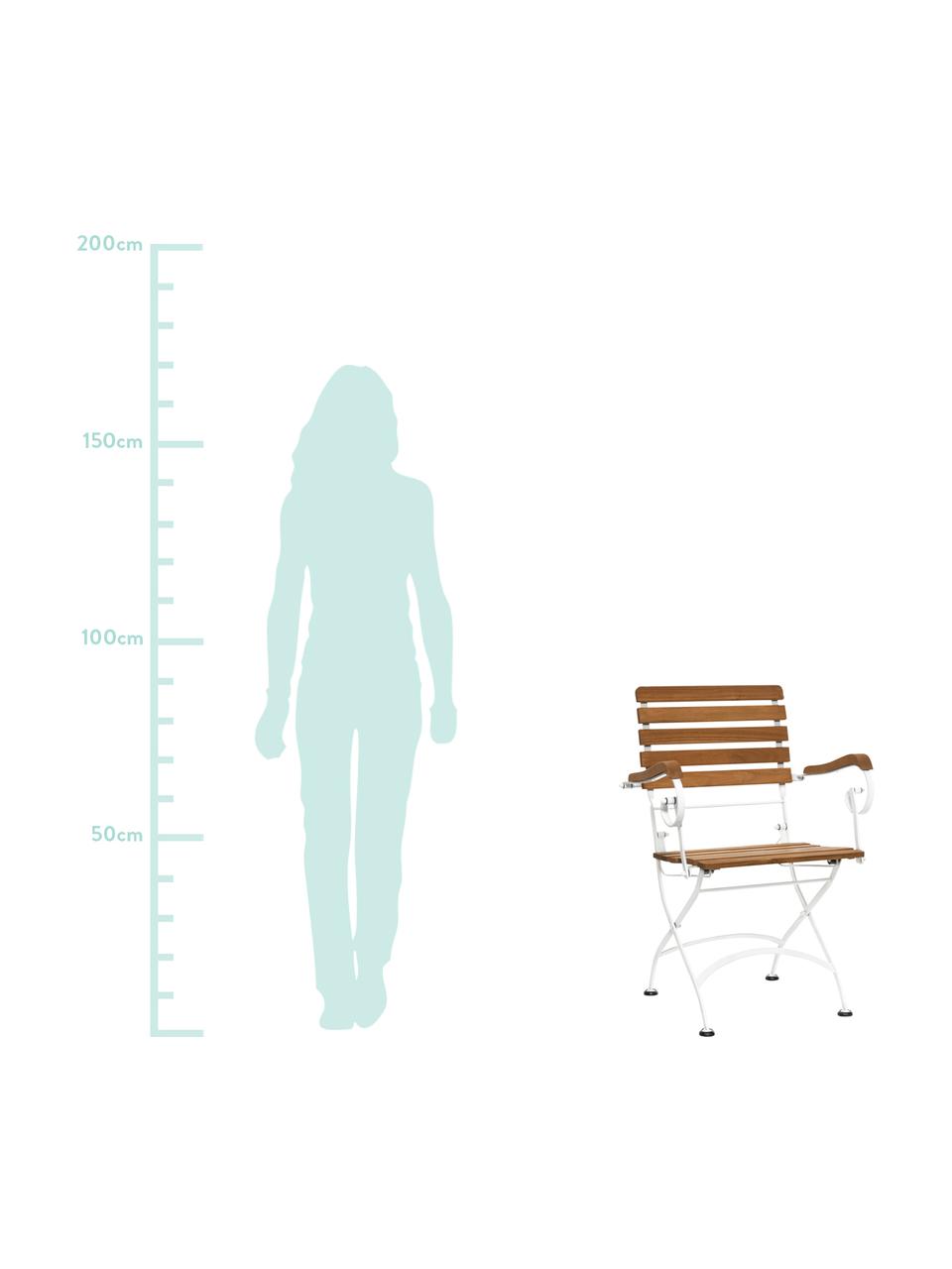 Balkon-Set Parklife, 3-tlg., klappbar, Gestell: Metall, verzinkt und pulv, Weiss, Akazienholz, Set mit verschiedenen Grössen