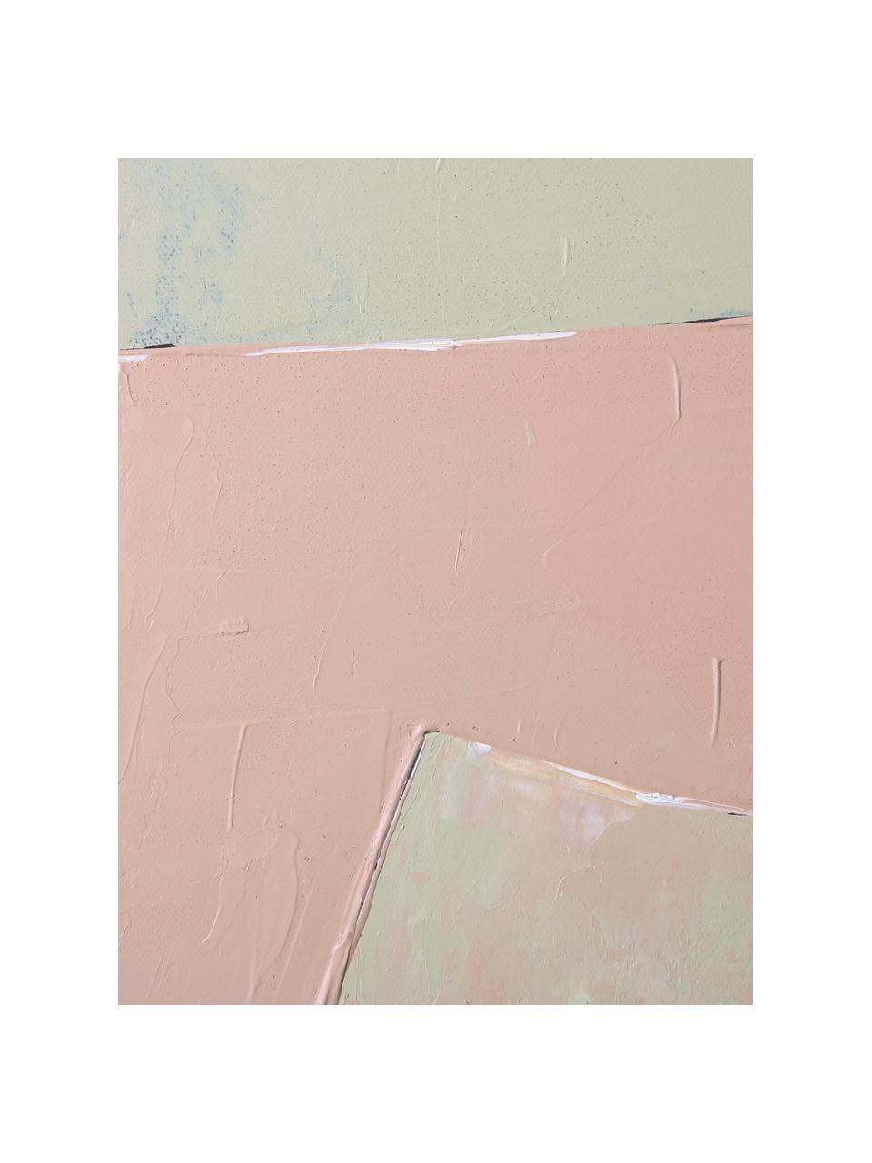 Cuadro en lienzo Olivia, Crema, rosa, An 100 x Al 120 cm