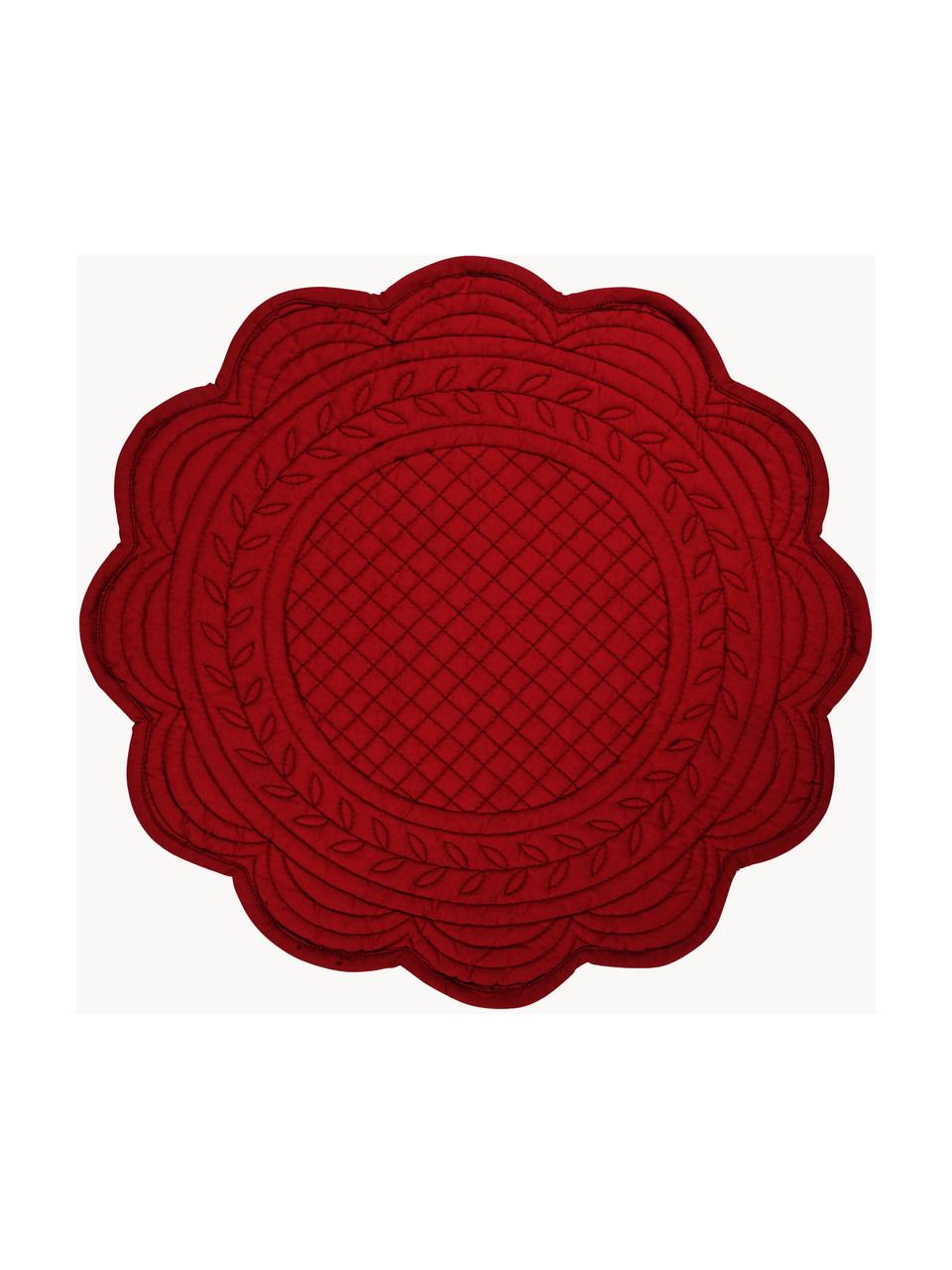 Okrągła podkładka Boutis, 2 szt., 100% bawełna, Czerwony, Ø 43 cm