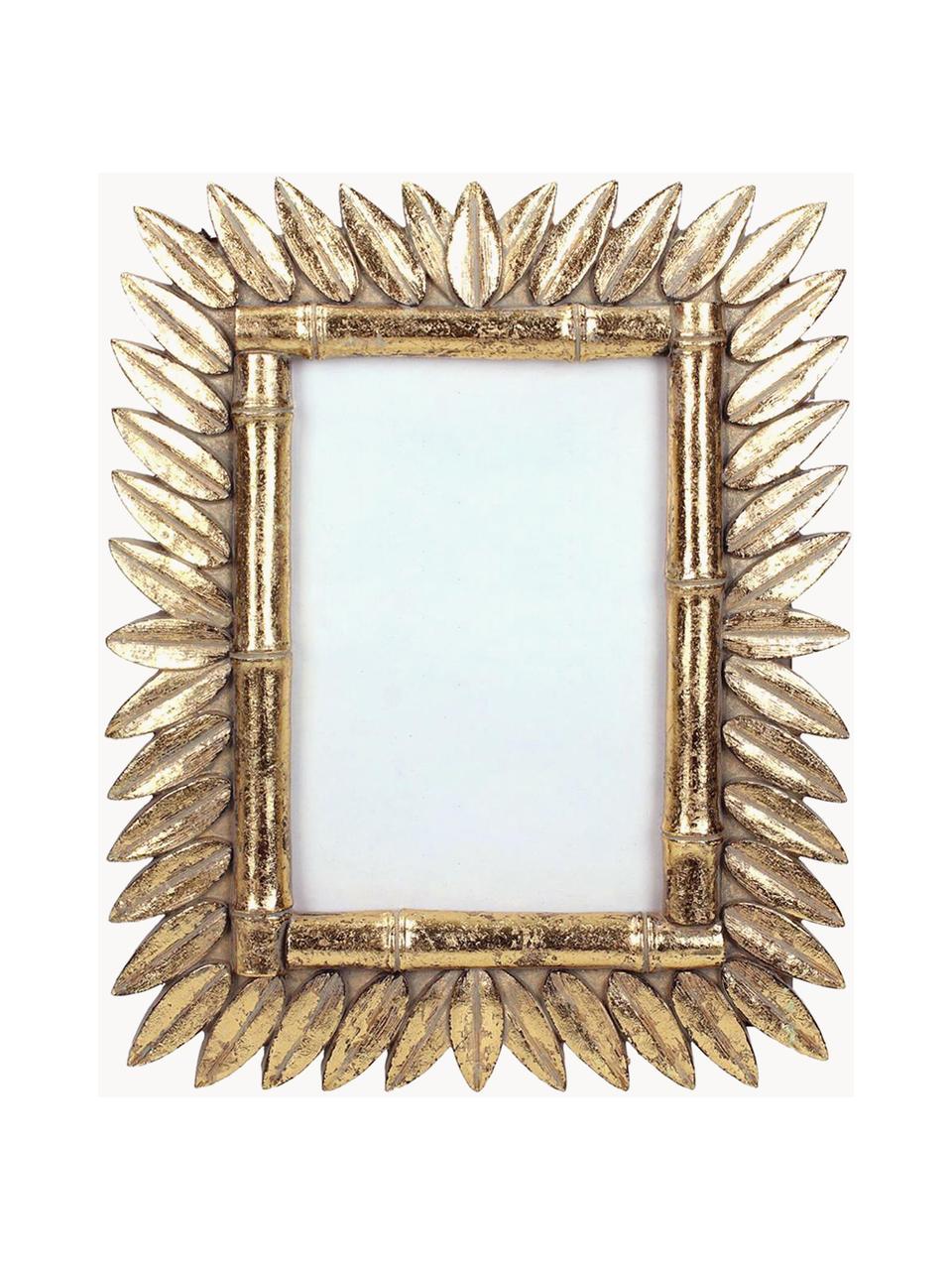 Fotolijstje Sun in antieke optiek, Frame: polyresin, Goudkleurig, 10 x 15 cm