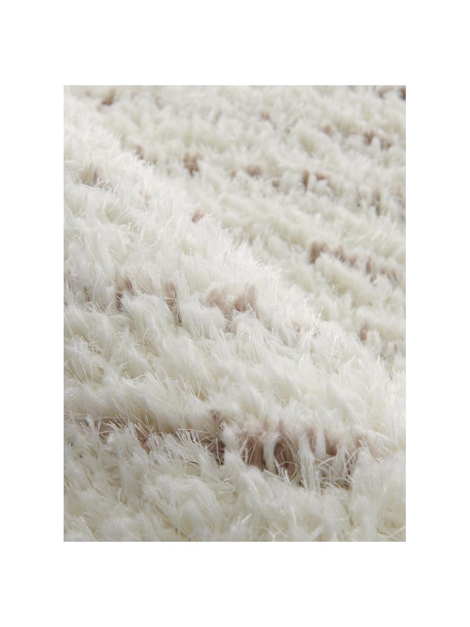 Měkký koberec s vysokým vlasem Porter, Přírodní bílá, béžová