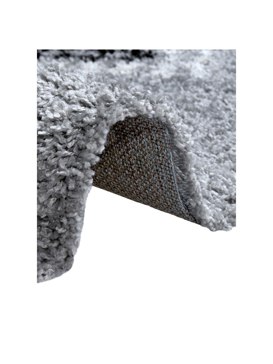 Hochflor-Teppich Cassia mit Ethnomuster, 100% Polypropylen, Grau, Cremefarben. Schwarz, B 200 x L 290 cm (Größe L)