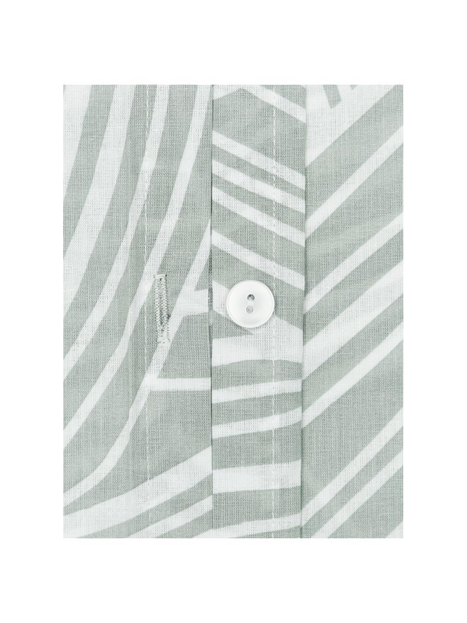 Vzorovaný bavlněný povlak na polštář Korey, 2 ks, Zelená, krémově bílá, Š 40 cm, D 80 cm