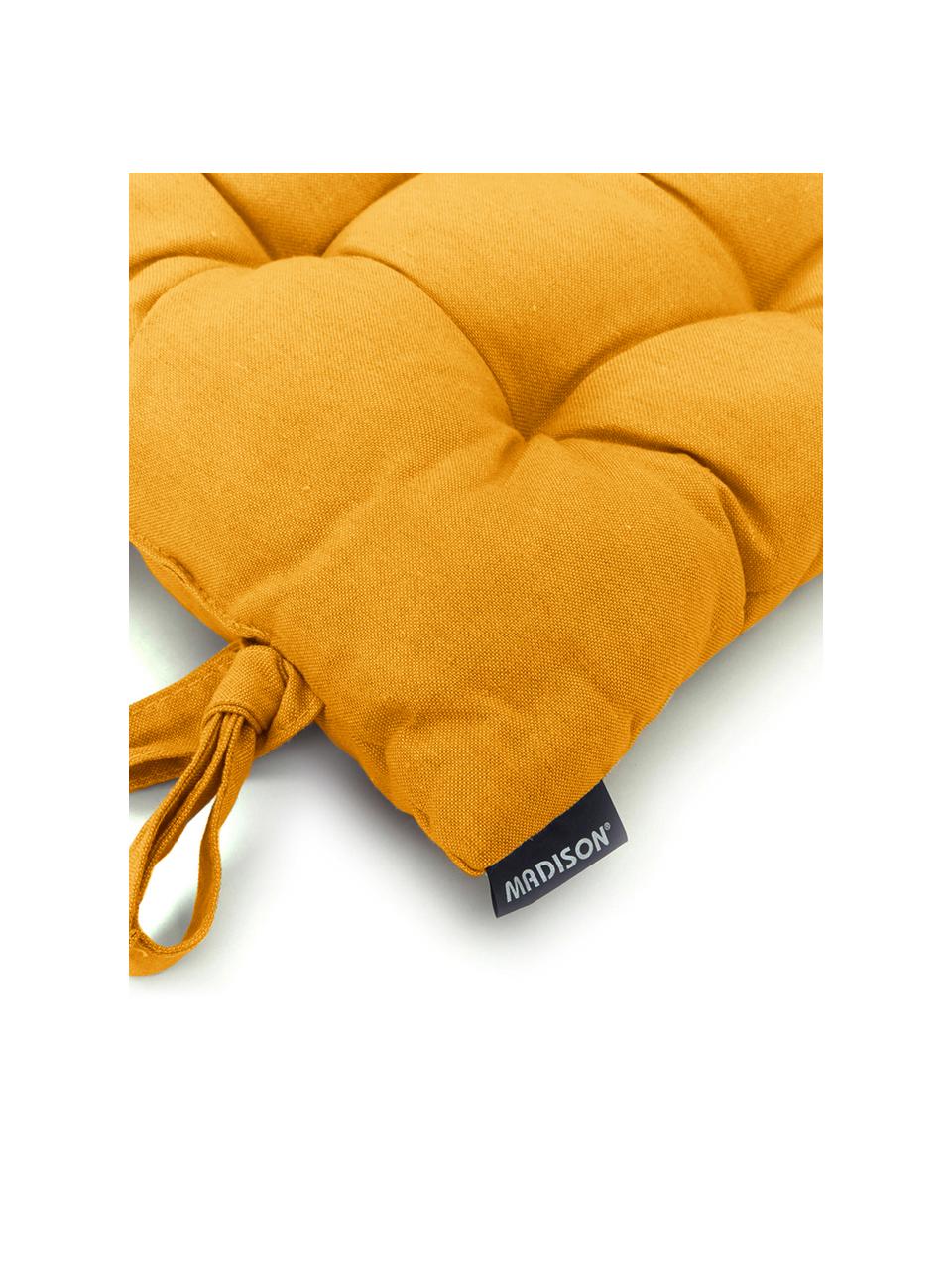 Cuscino sedia giallo Panama, Rivestimento: 50% cotone, 45% poliester, Giallo, Larg. 45 x Lung. 45 cm