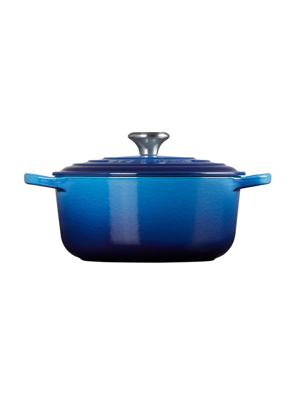 Pentola tonda in ghisa Signature Collection, Ghisa smaltata, Tonalità blu, Ø 20 x Alt. 12 cm