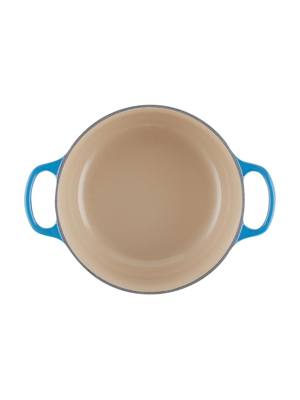 Ronde braadpan Signature Collection uit gietijzer, Geëmailleerd gietijzer, Blauwtinten, Ø 20 x H 12 cm