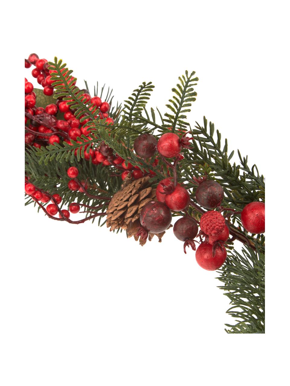 Ghirlanda natalizia di abete Marien, lung. 176 cm, Plastica, Rosso, verde scuro, Ø 15 x Lung. 176 cm