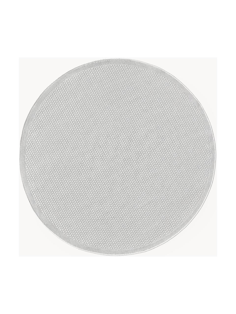 Tapis rond d'extérieur Toronto, 100 % polypropylène, Gris, Ø 120 cm (taille S)