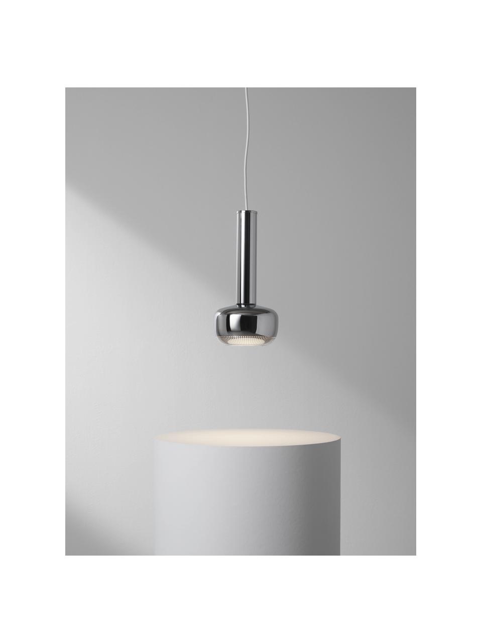 Kleine hanglamp VL 56, Lamp: verchroomd aluminium, Zilverkleurig, Ø 18 x H 36 cm