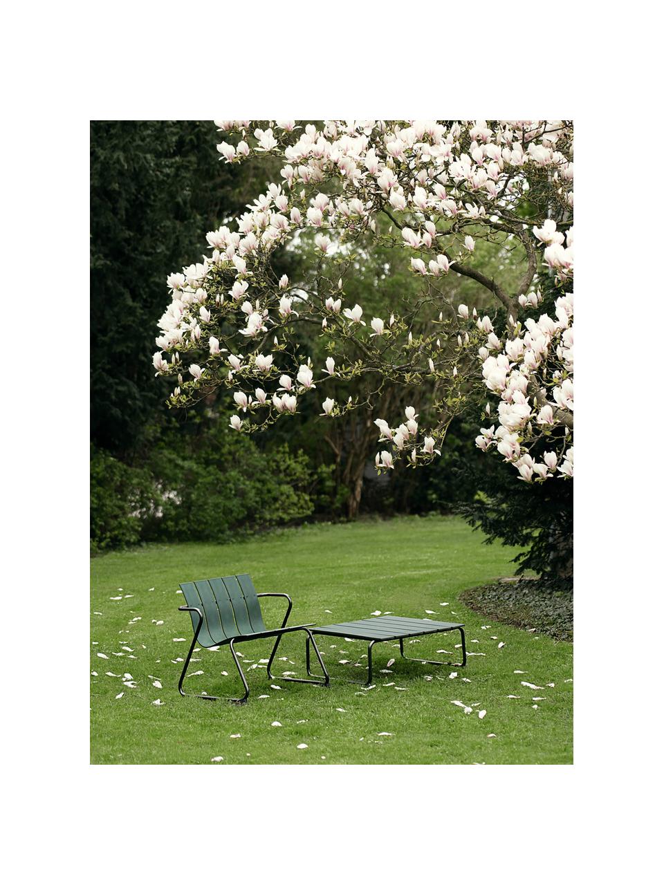 Poltroncina da giardino fatta a mano Ocean, Struttura: acciaio riciclato, rivest, Verde scuro, nero, Larg. 72 x Prof. 63 cm